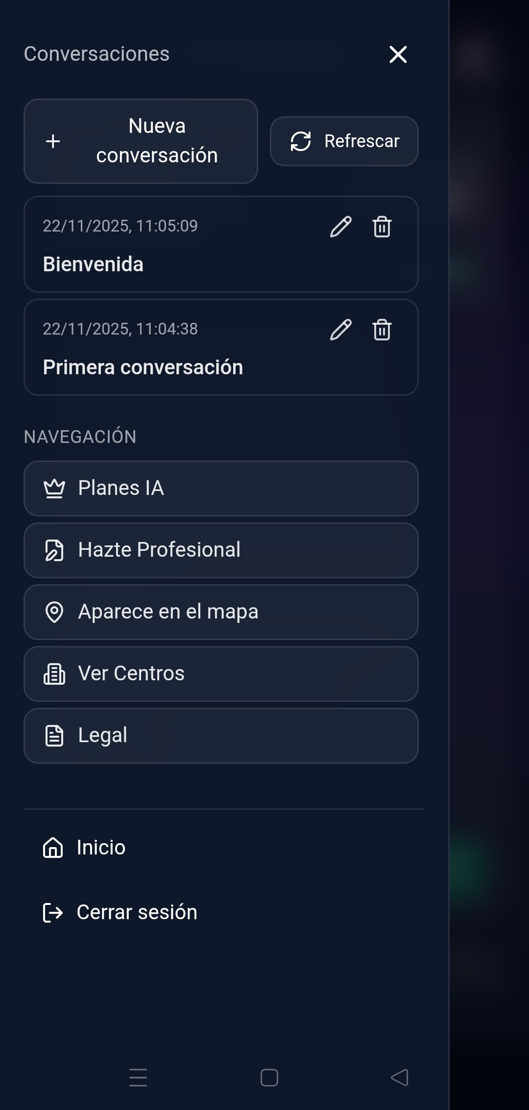 Historial y resumen emocional en EchoMind